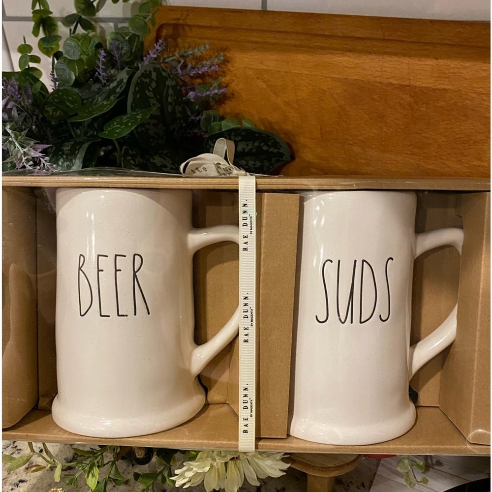 Rae Dunn Beer Suds Stein Mug Gift Set